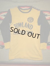 1950'S〜  2TONE RAYON L/S JERSEY YELLOWXBLACK 