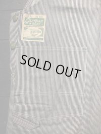 〜1950'S DEAD OSH KOSH KICKORY STRIPE OVERALLS 38X32
