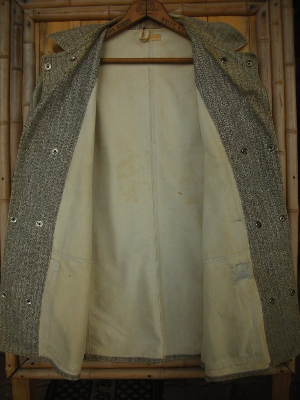 画像3: 1930'S〜 W BUTTONS FRONT HBT PRINT DUCK COVERALL