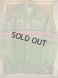 1950'S WESLEY PRINTED CORDUROY SHIRT SZ/L 