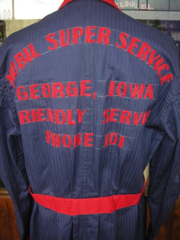 画像3: 1930'S〜 DEAD SOCONY MOBIL OIL TWO TONE  HBT SHOP COAT SZ/40