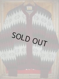 1950'S〜 CAMPUS NATIVE PATERN ZIP FRONT MOHAIR KNIT 