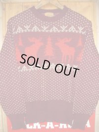 1950'S JERSILD MOOSES & TREES JACQUARD SWEATER 