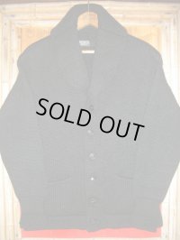 〜1940'S CALLINKNIT BLACK WOOL SHAWL COLLAR CARDIGAN