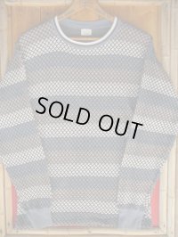 1960'S PENNEY'S TOWNCRAFT COTTON KNIT BORDER L/S TEE 