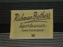 他の写真1: 1950'S RICHMAN BROTHERS BORDER COTTON SHIRT SZ/M