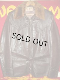 1950'S J.C.PENNEY SPORTCLAD HORSEHIDE BELTED SPORTS COAT SZ/40