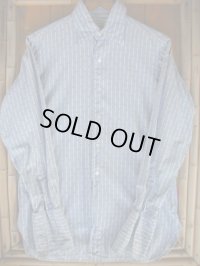 1930'S A. SULKA & COMPANY COTTON STRIPE DRESS SHIRT SZ/S