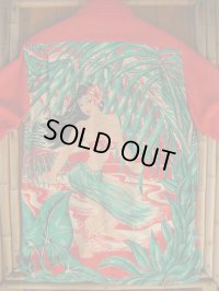 〜1950'S ART VOGUE HULA GIRL BACK PANEL HAWAIIAN SHIRT SZ/M