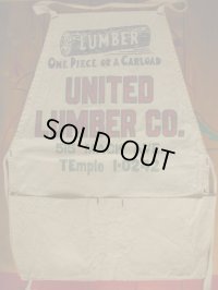 VINTAGE UNITED LUMBER CO, CANVAS WORK APRON 1　 