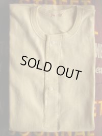 1940'S DEADSTOCK UNKNOWN EURO HENLY NECK UNDER SHIRT SZ/48(M)