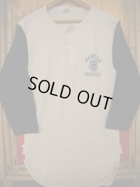 1980'S CHAMPION HARVARD UNIVERSITY HENLY BB TEE SIZE/LARGE