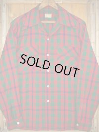 〜1950'S McGREGOR PLAID DUPONT NYLON SPORTS SHIRT SZ/M