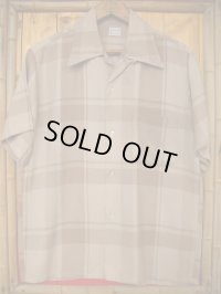 1960'S TOWNCRAFT PLAID RAYON SPORTS SHIRT SZ/M