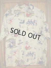 1950'S A SPRINGMAID FABRIC COTTON SPORTS SHIRT 