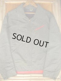 1950'S〜 UNKNOWN BLANKET LINED BLACK CHAMBRAY WORK JACKET SZ/46