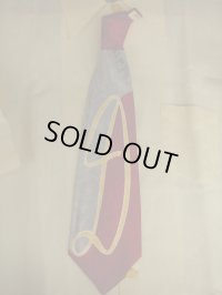 1940'S〜 DEADSTOCK HABAND CO,"D" INITIAL RAYON CRAVAT TIE