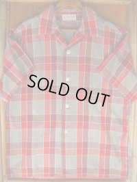 1950'S SANDY MAC DONALD PLAID COTTON SPORTS SHIRT SZ/M