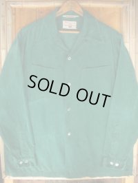 1950'S STRADIVARI GREEN CORDUROY SPORTS SHIRT SZ/ML