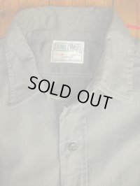 1950'S〜 DUBBLEWARE GRAY TWILL WORK SHIRT SIZE/15 1/2