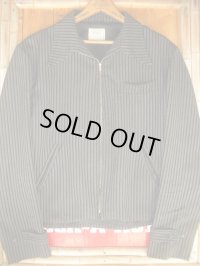1940'S H BAR C RANCHWEAR BLACK STRIPE WOOL WESTERN JACKET