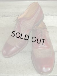 1950'S UNKNOWN TWO TONE NYLON MESH SHOES 9 1/2D 