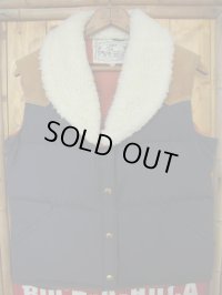 1970'S WILLIAM BARRY SHAWL COLLAR TWO TONE  DOWN VEST