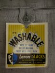 画像5: 1950'S DEADSTOCK LANCER　BLACK FLECK ACETATE GRAY  SLACKS W34 (5)