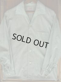 1950'S PENNLEIGH ITALIAN COLLAR TWO TONE COTTON SHIRT SZ/M