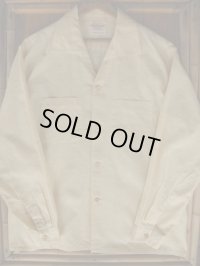 1950'S PENNEYS TOWNCRAFT ITALIAN COLLAR COTTON SHIRT SZ/L