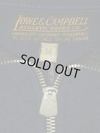 1930'S LOWE&CAMPBELL HOOKLESS HALF ZIP WOOL SWEAT
