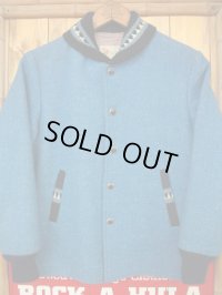 1950'S MAC MURRAY BLUE WOOL R'N'R FARAOH COAT /YOUTH10