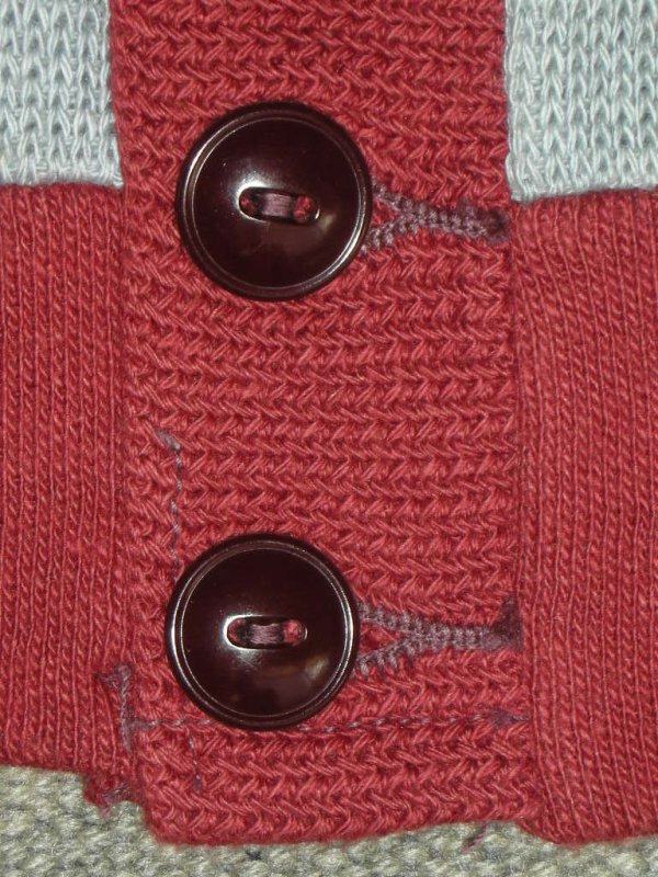 画像8: 1950'S DEADSTOCK CAMPUS COTTON KNIT CARDIGAN/SIZE30/WINE