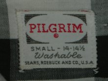他の写真1: 1950'S〜 PILGRIM BLACK X WHITE PLAID COTTON SPORTS SHIRT SZ/S 