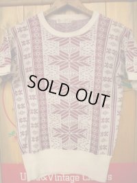 〜1950'S BARCLAY SNOWFLAKE BORDER SUMMER KNIT/S 
