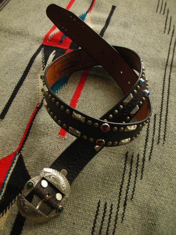 画像8: RAWHIDE STUDDED & JEWELED BELT LOT-213/ 1-1/2"[38MM] 