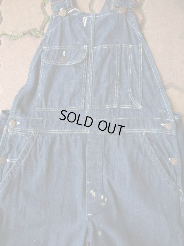 画像1: 〜1940'S MONTGOMERY WARD DENIM OVERALLS 36X34