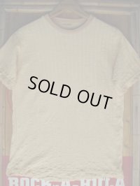 1950'S ROOMCRAFT WAFFLE WEAVE STRIPE TEE SZ/M