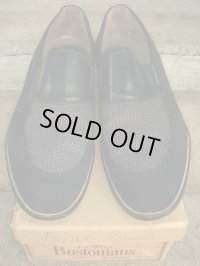 1950'S BOSTONIAN NYLON MESH/SUEDE SLIP ON SHOES 10B 