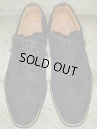 1950'S ALDEN BLUE SUEDE WING TIP SHOES 7-1/2C 