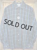 1950'S DEADSTOCK PARK LANE SHADOW PLAID COTTON SHIRT SZ/MEDIUM