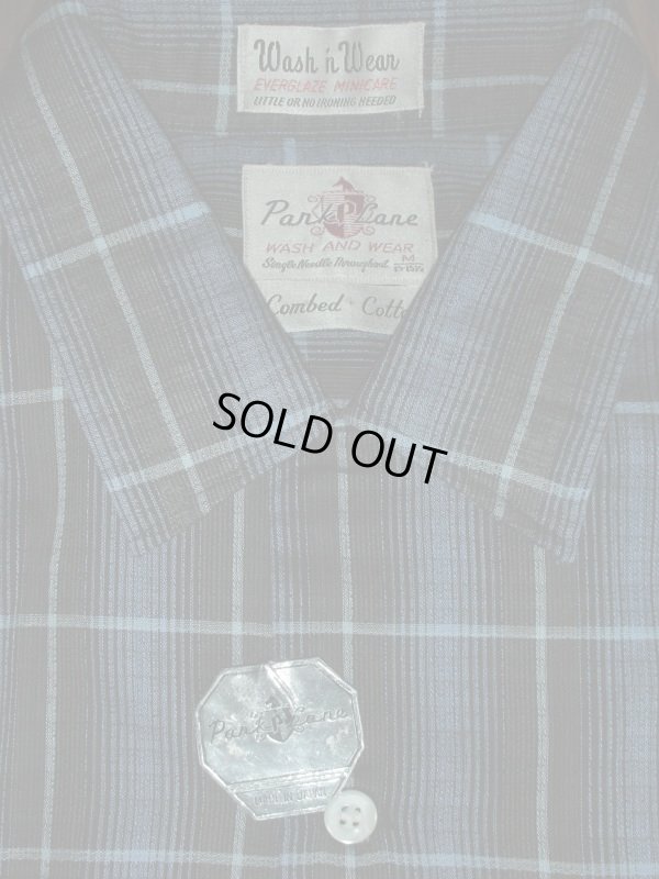 画像3: 1950'S DEADSTOCK PARK LANE SHADOW PLAID COTTON SHIRT SZ/MEDIUM