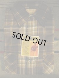 1970'S DEADSTOCK SEARS PRINTED FLANNEL SHIRT 2 SZ/14-14 1/2 SMALL 