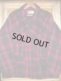 1950'S BLACK BEAR DOUBLE  MACKINAW WOOL JKT SZ/46〜48