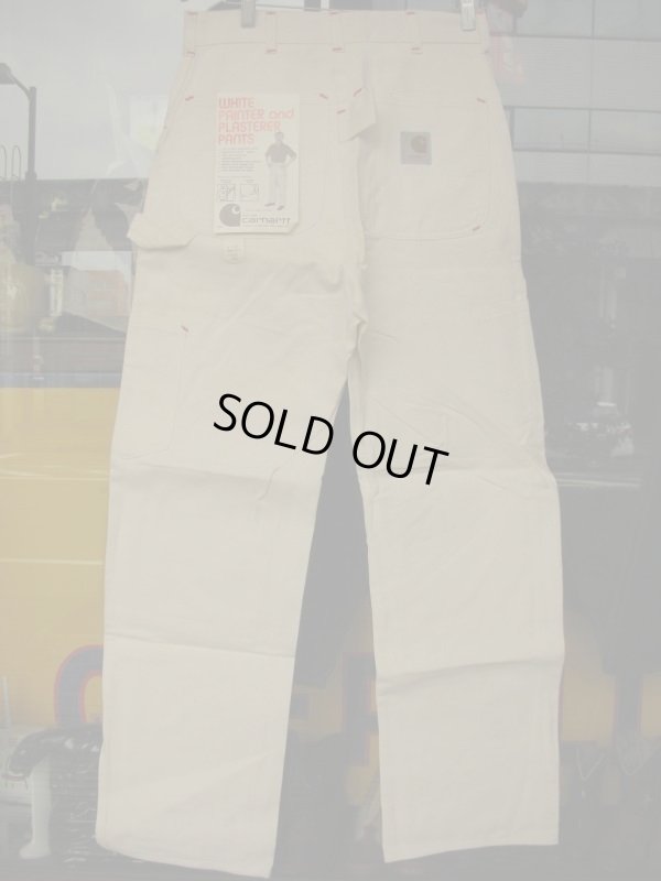 画像2: 1970'S DEADSTOCK CARHARTT W/KNEE WHITE PAINTER PANTS W72 30X32 