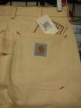 画像3: 1990'S DEADSTOCK CARHARTT W/KNEE WHITE PAINTER PANTS 72W 31X34  (3)