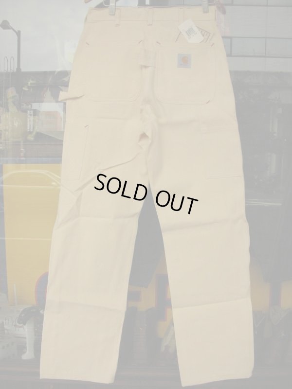 画像1: 1990'S DEADSTOCK CARHARTT W/KNEE WHITE PAINTER PANTS 72W 31X34 