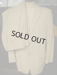 1950'S ATWOOD TAILORED BY CURLEE FLECK WOOL SUIT SZ/38/W35