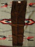 画像2: 1950'S DEADSTOCK FRUIT OF THE ROOM BROWN CORDUROY TROUSERS SIZE/16 (2)