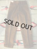 1950'S DEADSTOCK FRUIT OF THE ROOM BROWN CORDUROY TROUSERS SIZE/16